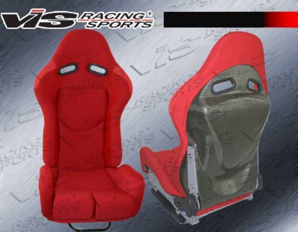 VIS Racing - Universal Type Lms Kevlar Carbon Fiber Reclinable Racing Seat With Slider