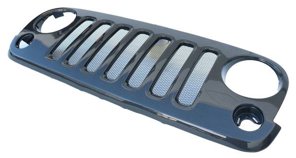 VIS Racing - Carbon Fiber Grill OEM Style for Jeep Wrangler JK 4DR 07-18