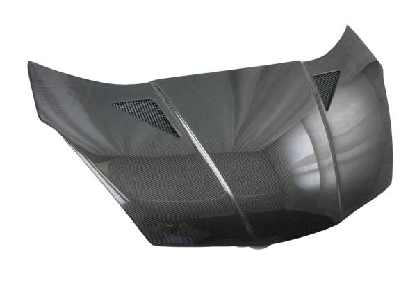 VIS Racing - Carbon Fiber Hood Techno R Style for Honda Fit  4DR 2009-2014