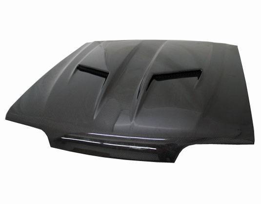 VIS Racing - Carbon Fiber Hood Stalker 2 Style for Ford MUSTANG 2DR 1987-1993