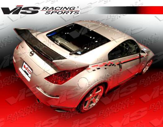 VIS Racing - Carbon Fiber Center Deck Spoiler Techno R 2 Style for Nissan 350Z 2DR 2003-2008