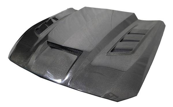 VIS Racing - Double Sided Carbon Fiber Hood Terminator Style for Ford Mustang 2024-2025