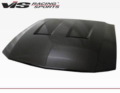 VIS Racing - Carbon Fiber Hood Heat Extractor Style for Ford MUSTANG 2DR 2005-2009 - Image 1