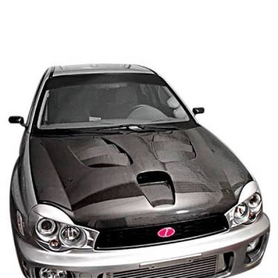 Carbon Fiber Hood Fuzion Style for Subaru WRX 2DR & 4DR 2002-2003
