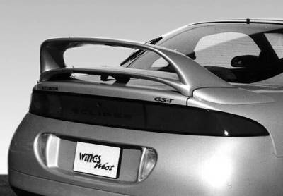 1995-1999 Mitsubishi Eclipse Viper Super Style Wing No Light Mounts To Factory 3Pc Wing