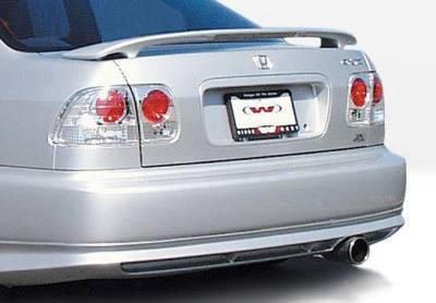 Wings West - 1996-1998 Honda Civic 4Dr Racing Series 4Pc Kit W/Touring Style Front Lip Polyurethane - Image 3