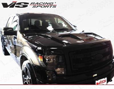 VIS Racing - 2009-2014 Ford F150 Ds FiberGlass Hood - Image 2