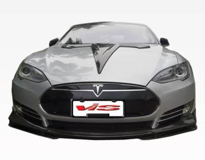 VIS Racing - 2012-2015 Tesla Model S VIP Carbon Fiber Front Lip - Image 1