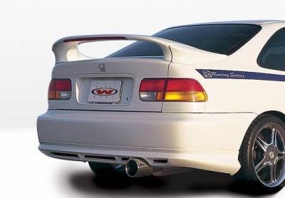 1996-2000 Honda Civic 2Dr Coupe Custom 3Pc Mid Wing With Light