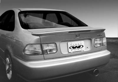 1996-2000 Honda Civic 2Dr Coupe Custom Flushmount Wing With Light