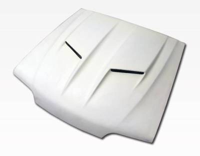 VIS Racing - 1987-1993 Ford Mustang 2Dr Stalker 2 Fiber Glass Hood - Image 2