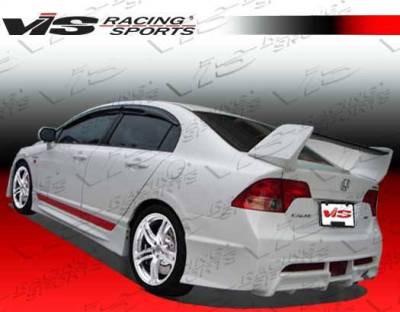 VIS Racing - 2006-2011 Honda Civic 4Dr I-Max Rear Bumper - Image 2