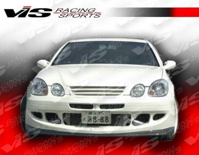 VIS Racing - 1998-2005 Lexus Gs 300/400 4Dr Alfa Front Bumper With Carbon Fiber Lower Add-On Front Lip - Image 1