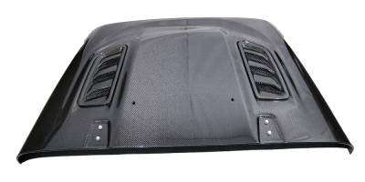 VIS Racing - Carbon Fiber Hood Rubicon Style for Jeep Wrangler JK 4DR 2007-2018 - Image 3