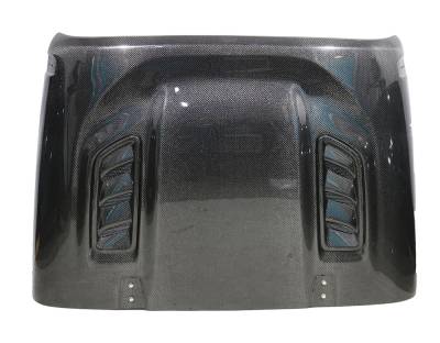VIS Racing - Carbon Fiber Hood Rubicon Style for Jeep Wrangler JK 4DR 2007-2018 - Image 4