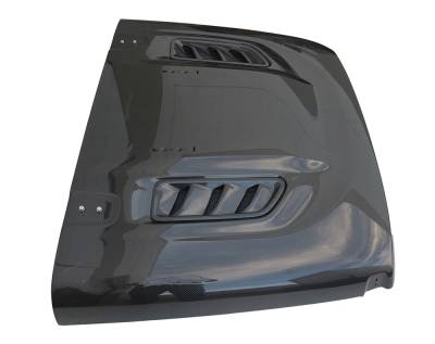 VIS Racing - Carbon Fiber Hood Rubicon Style Style for Jeep Wrangler JL 4DR 18-19 - Image 4