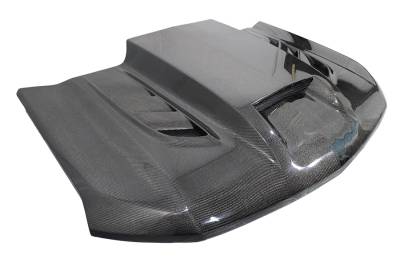 VIS Racing - Double Sided Carbon Fiber Hood VTM Style for Chevrolet Silverado 1500 2019-2023 - Image 1