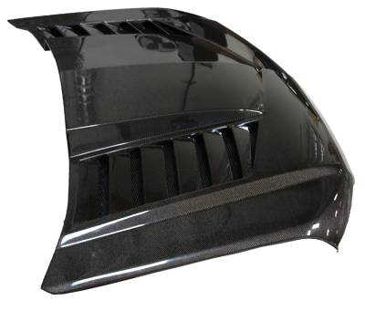 VIS Racing - Double Sided Carbon Fiber Hood TMS Style for Chevrolet Silverado 1500 2019-2023 - Image 2
