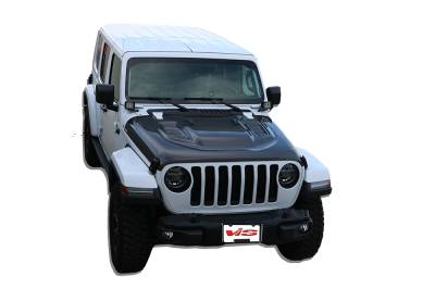 VIS Racing - Carbon Fiber Hood Rubicon Style Style for Jeep Wrangler JL 4DR 18-19 - Image 2