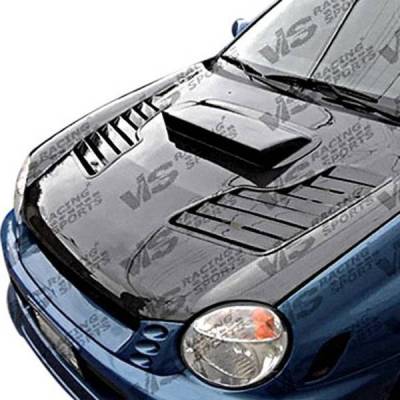 VIS Racing - Carbon Fiber Hood Tracer Style for Subaru WRX 4DR 2002-2003 - Image 1