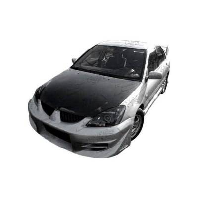 VIS Racing - Carbon Fiber Hood OEM Style for Mitsubishi Lancer 4DR 2004-2007 - Image 2