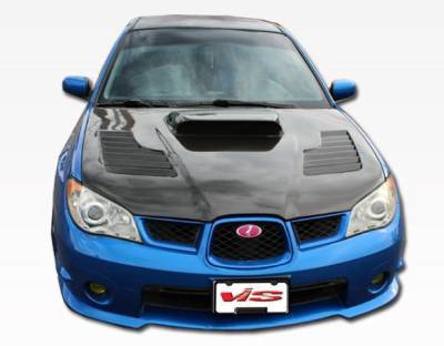 VIS Racing - Carbon Fiber Hood Tracer Style for Subaru WRX 4DR 2006-2007 - Image 13