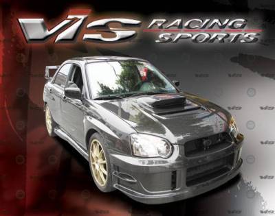 VIS Racing - Carbon Fiber Hood V Line Style for Subaru WRX 4DR 2004-2005 - Image 3