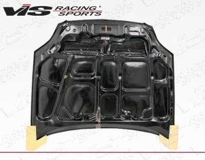 VIS Racing - Carbon Fiber Hood Monster Style for Honda Civic 2DR & 4DR 1999-2000 - Image 4