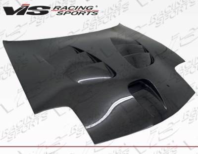 VIS Racing - Carbon Fiber Hood Fuzion Style for Mazda RX7 2DR 1993-1996 - Image 2