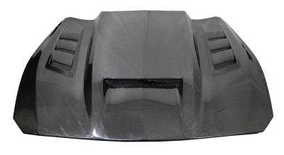 VIS Racing - Double Sided Carbon Fiber Hood Terminator Style for Ford Mustang 2024-2025 - Image 2
